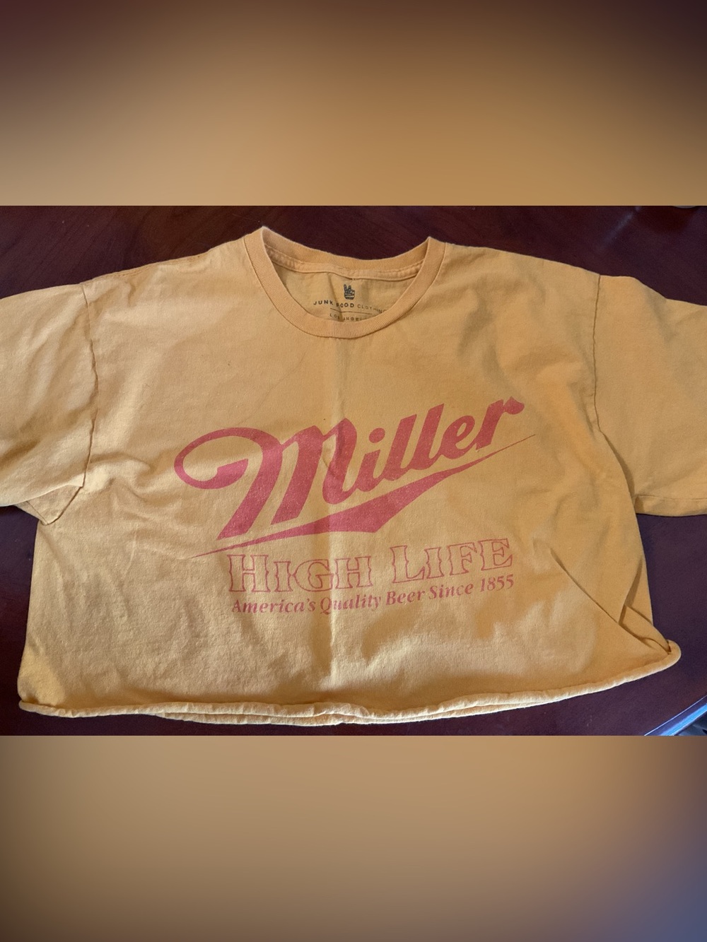 Miller High Life Yellow Crop Top